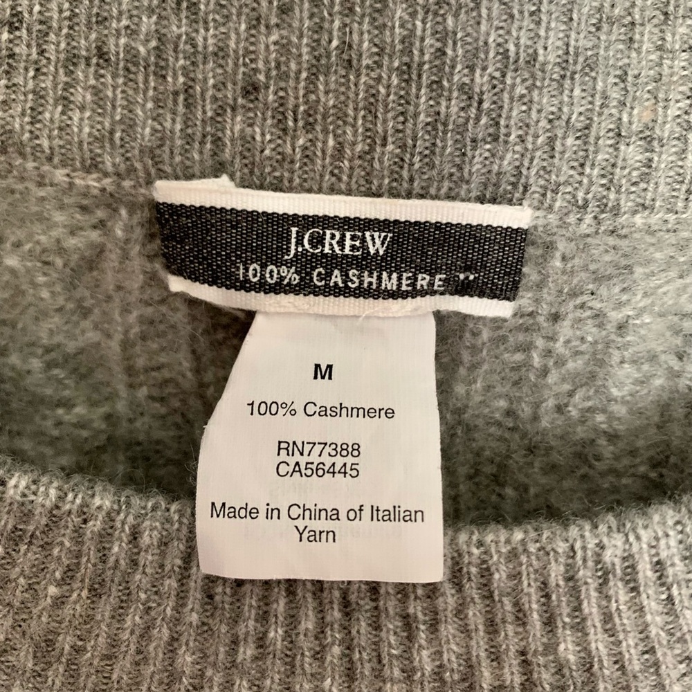J. Crew Gray Cashmere Sweater